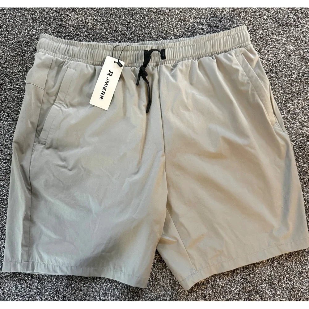 Mens Performance Shorts Khaki Tan Stretch Athletic Golf Size 40 NWT